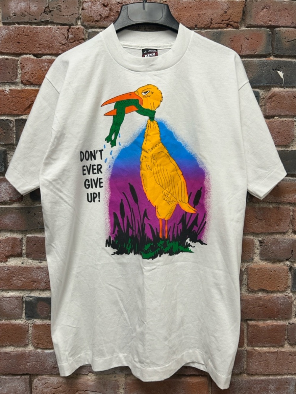 Vintage 90s Funny Nature Graphic Tee Large
